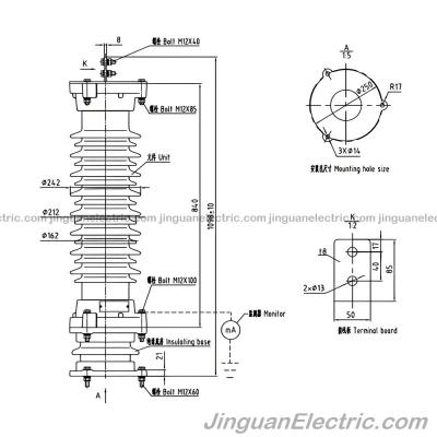 30kV–51kV站用级SL瓷外壳避雷器