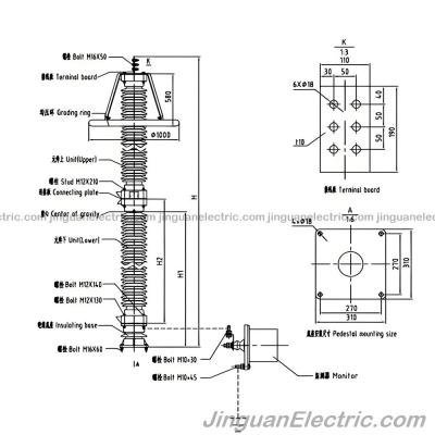 180kV-240kV站用级SM瓷外壳避雷器